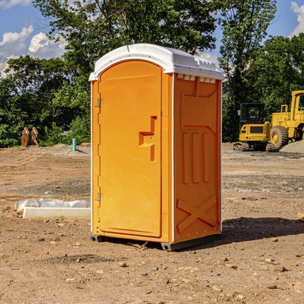 can i customize the exterior of the portable restrooms with my event logo or branding in Manorville NY